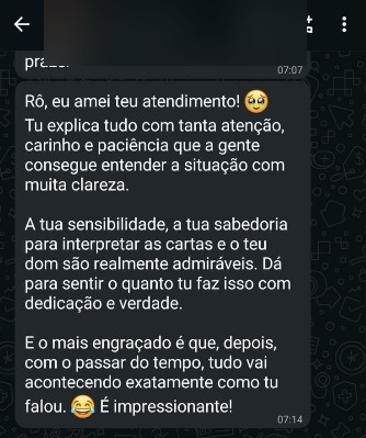 Depoimento de cliente 7 sobre um atendimento com Rosä